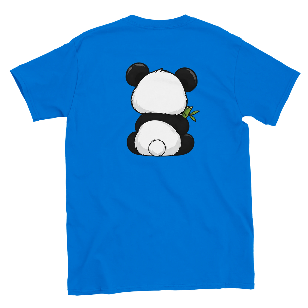 Grumpy panda kids t-shirt, front and back panda print – LQQV