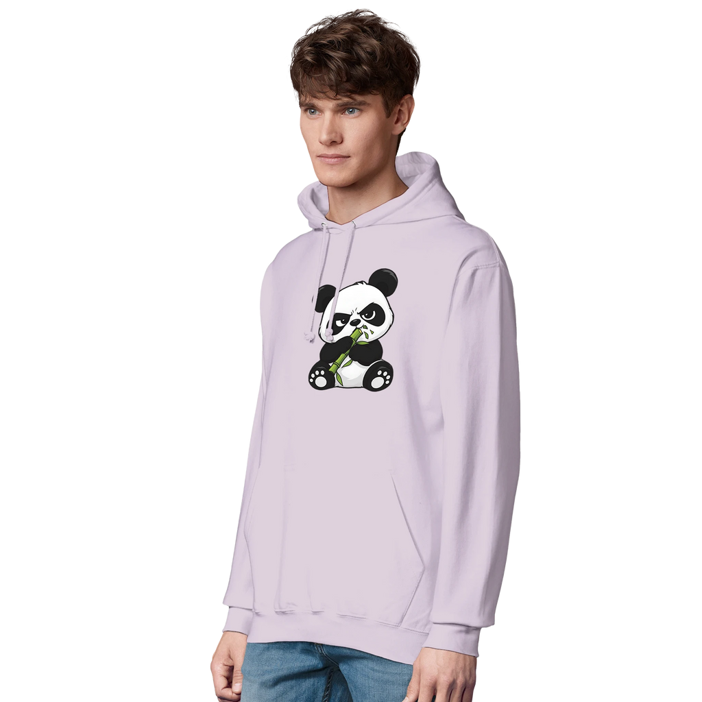 Grumpy panda eating bamboo hoodie, recycled blend unisex – LQQV