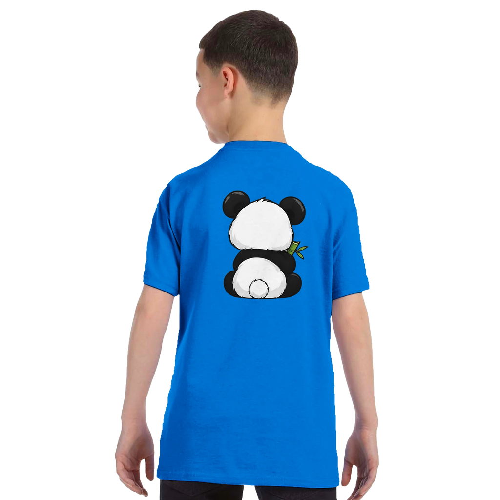 Grumpy panda kids t-shirt, front and back panda print – LQQV