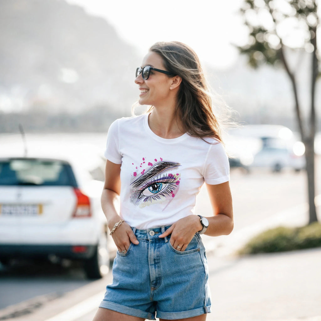 Watercolour eye graphic art women's t-shirt – LQQV