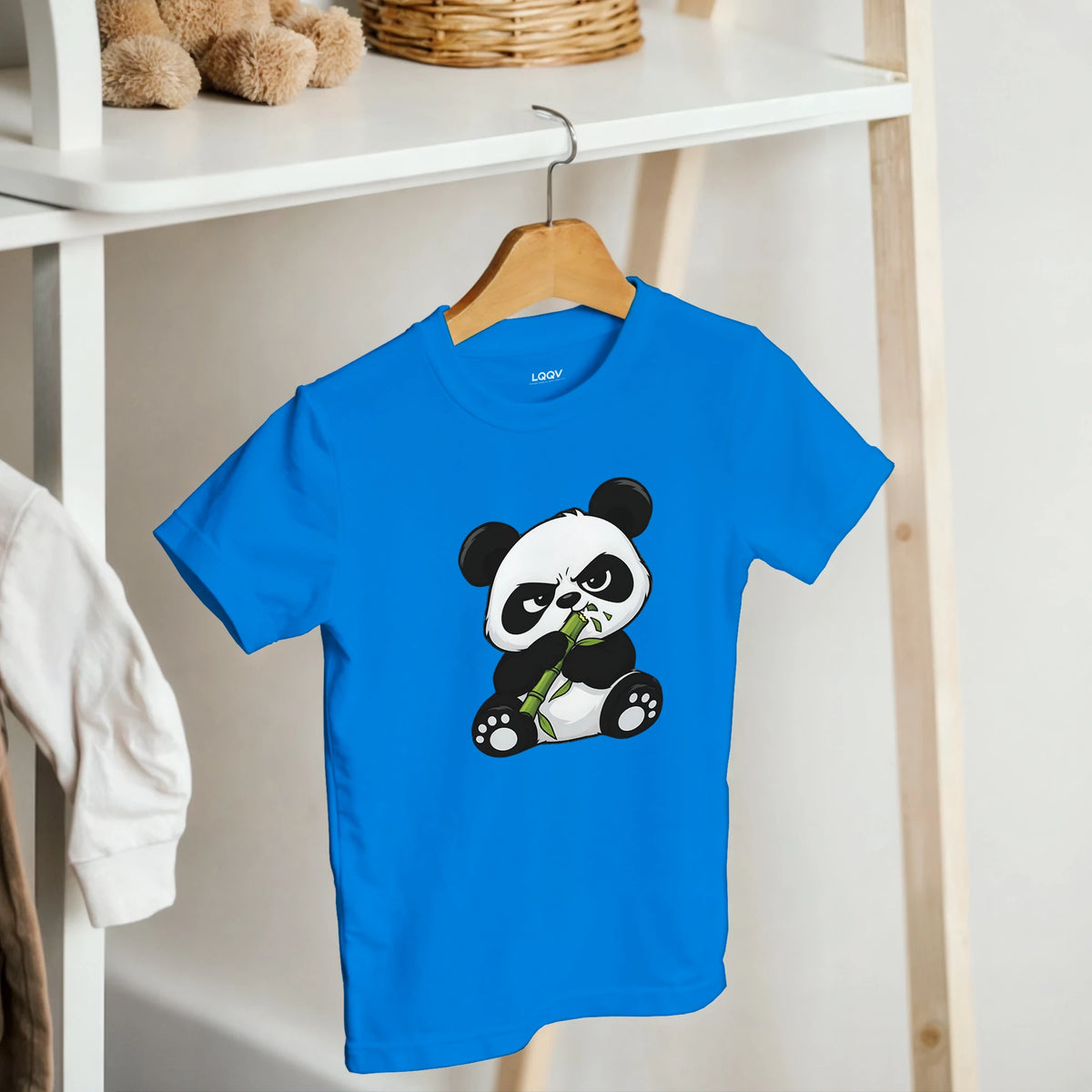 Grumpy panda kids t-shirt, front and back panda print – LQQV
