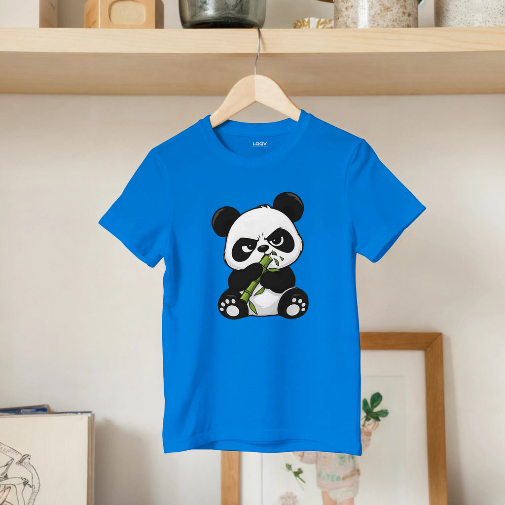Grumpy panda kids t-shirt, front and back panda print – LQQV