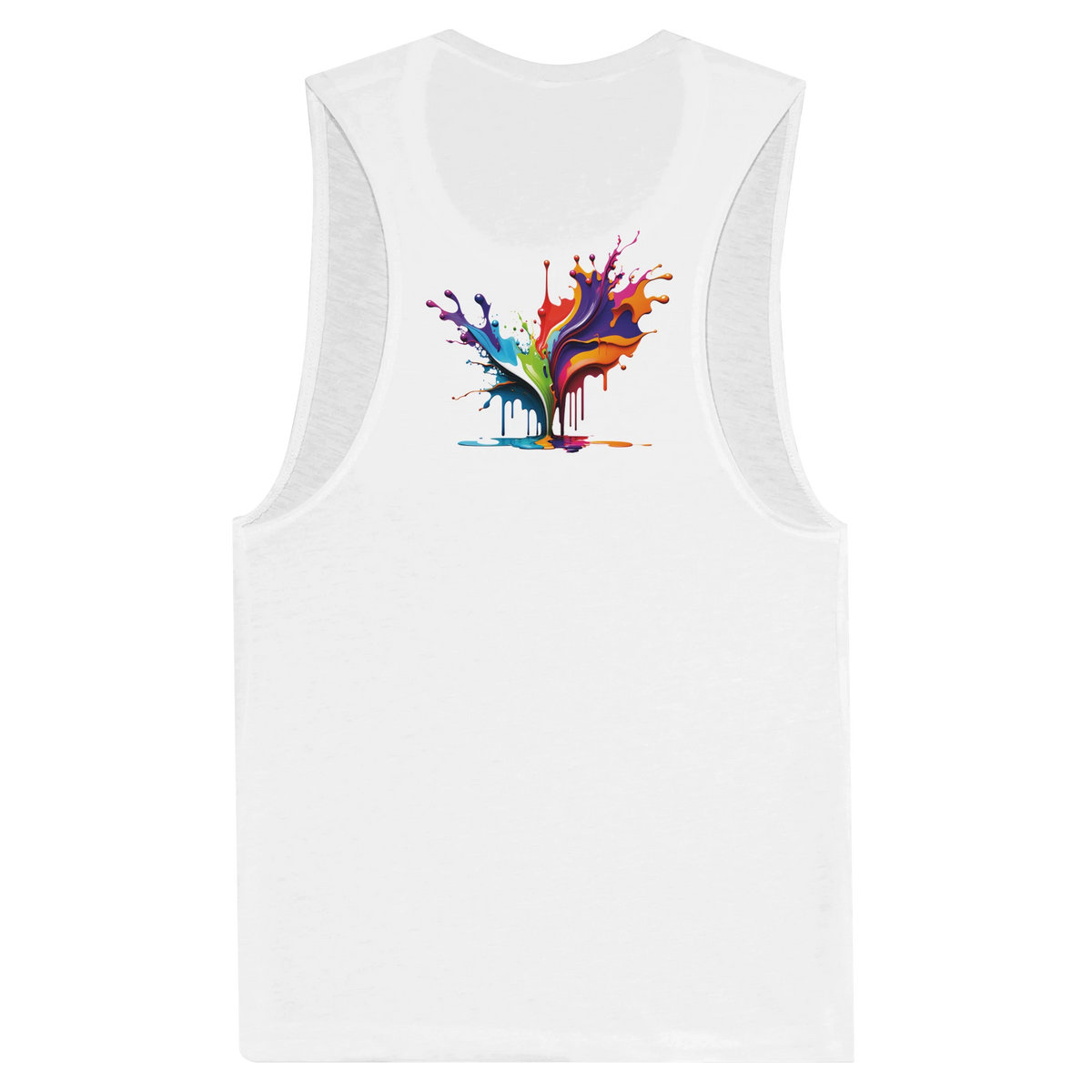 Colourful paint splash graphic women's muscle tank top – LQQV