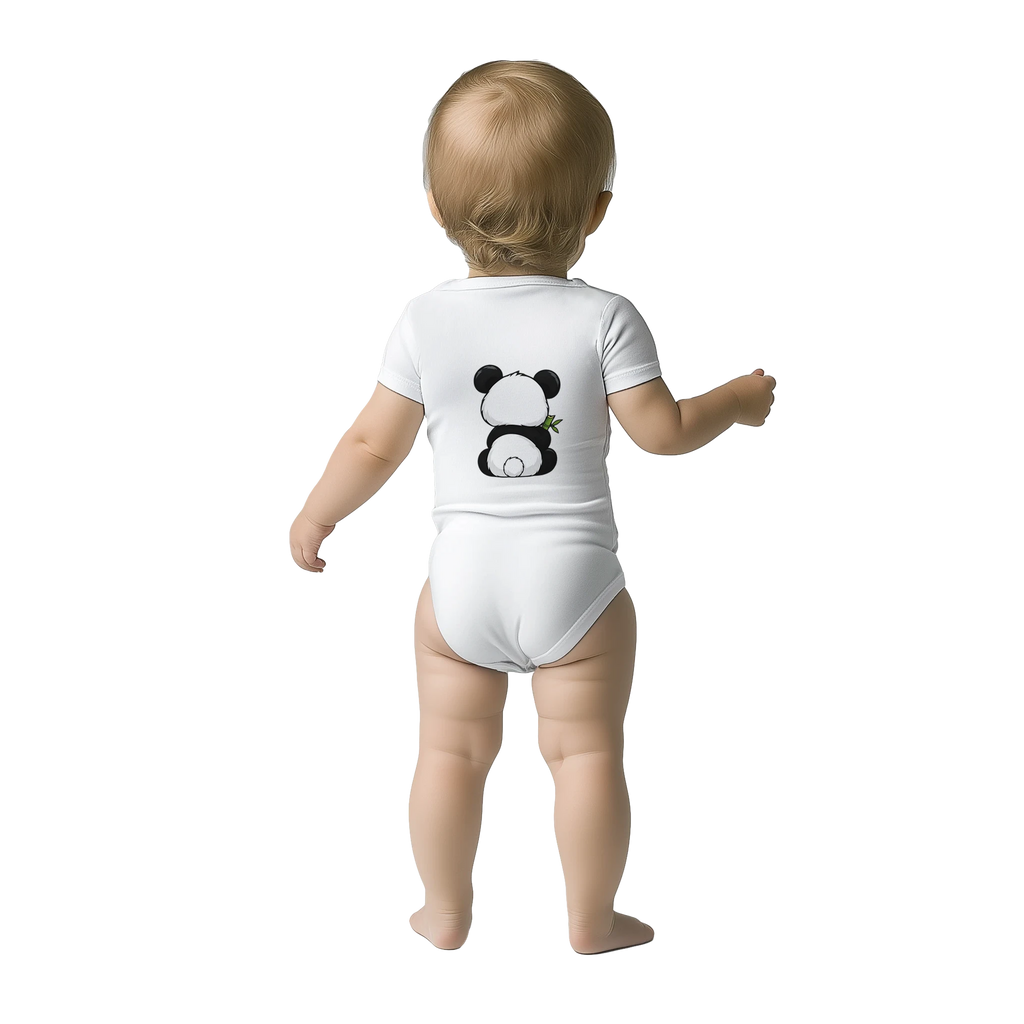 Grumpy panda baby bodysuit, panda on front and back – LQQV