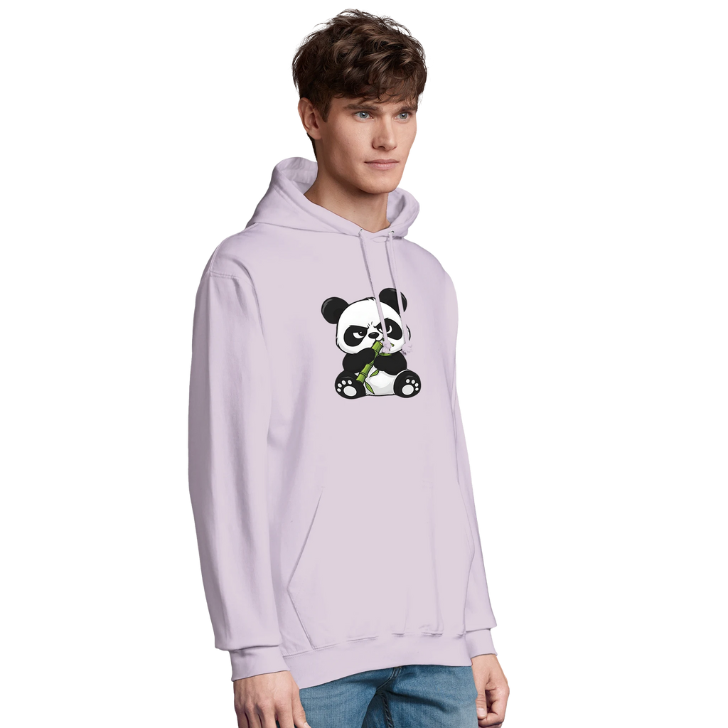 Grumpy panda eating bamboo hoodie, recycled blend unisex – LQQV