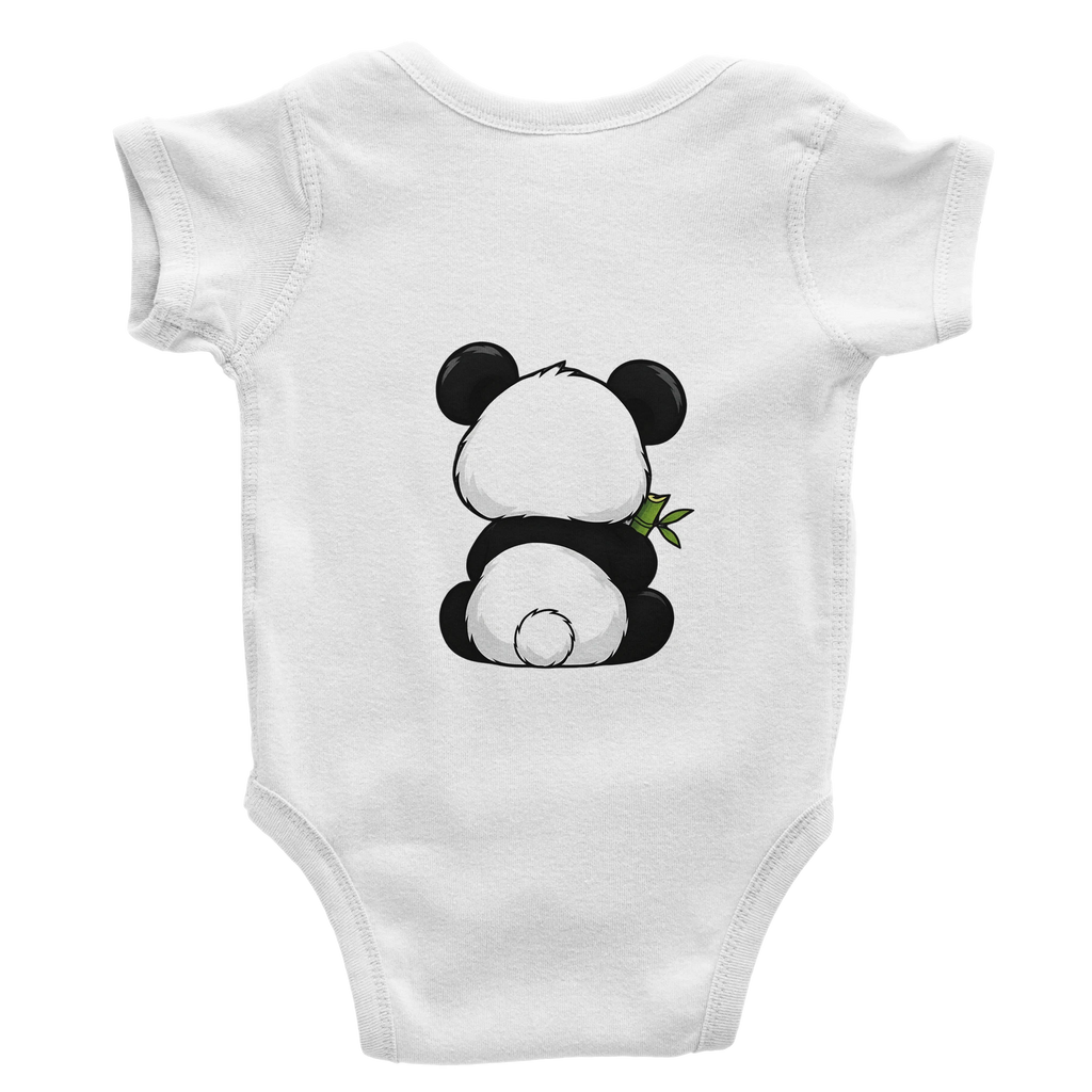 Grumpy panda baby bodysuit, panda on front and back – LQQV