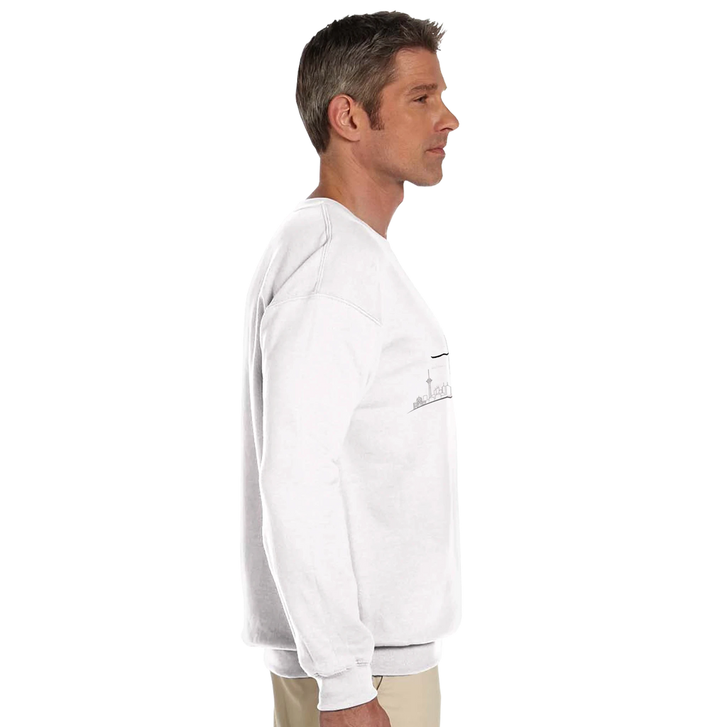 Tehran skyline sweatshirt with طهران calligraphy and Made in Iran stamp – LQQV