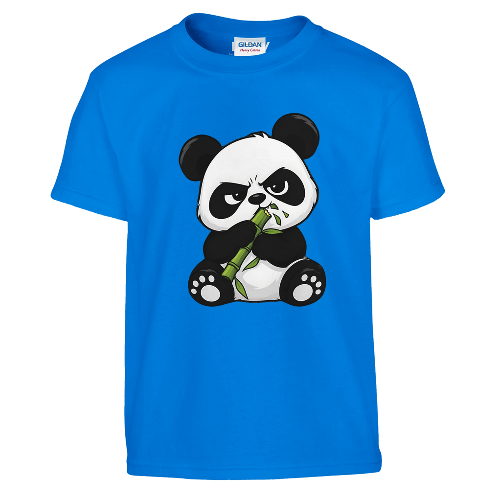 Grumpy panda kids t-shirt, front and back panda print – LQQV