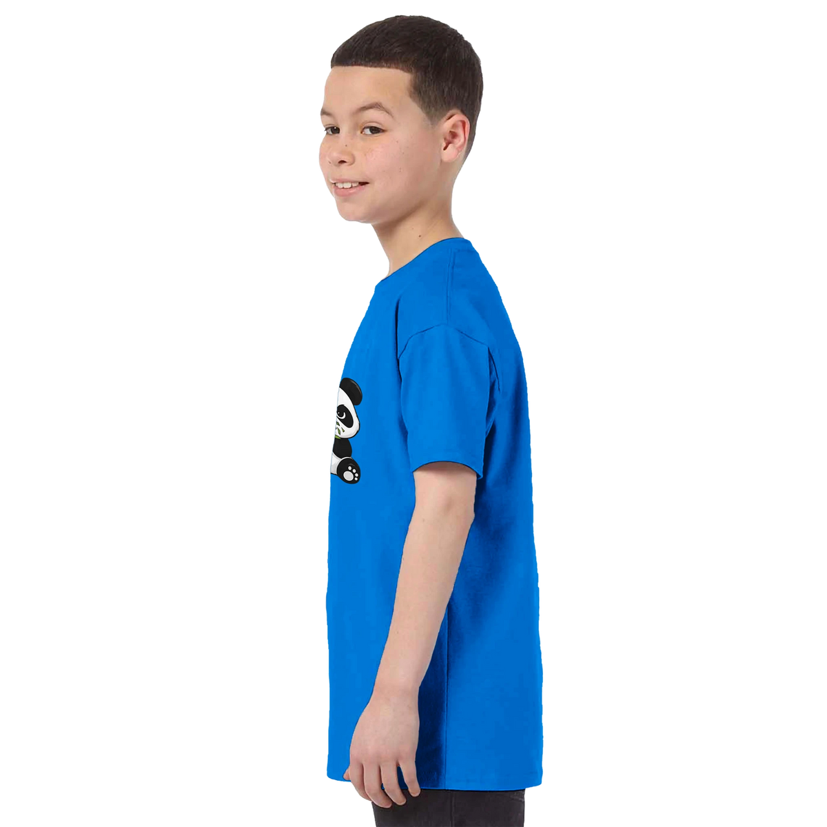 Grumpy panda kids t-shirt, front and back panda print – LQQV