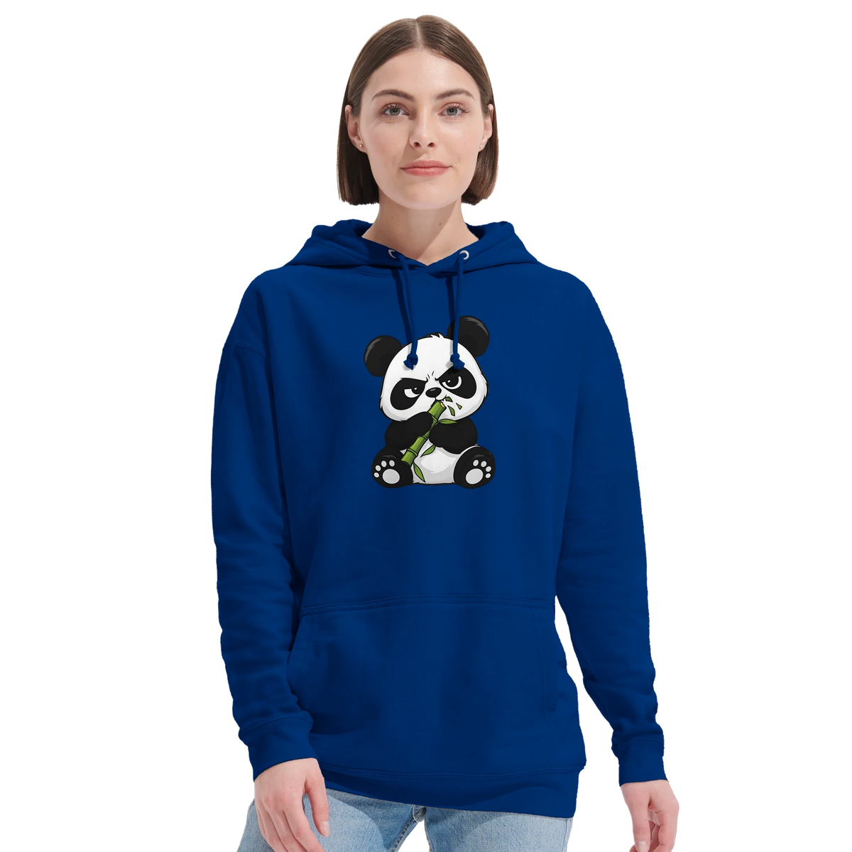 Grumpy panda eating bamboo hoodie, recycled blend unisex – LQQV