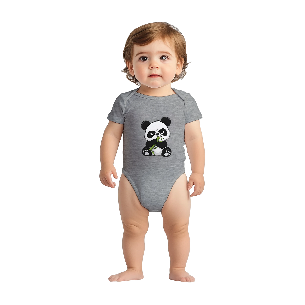 Grumpy panda baby bodysuit, panda on front and back – LQQV