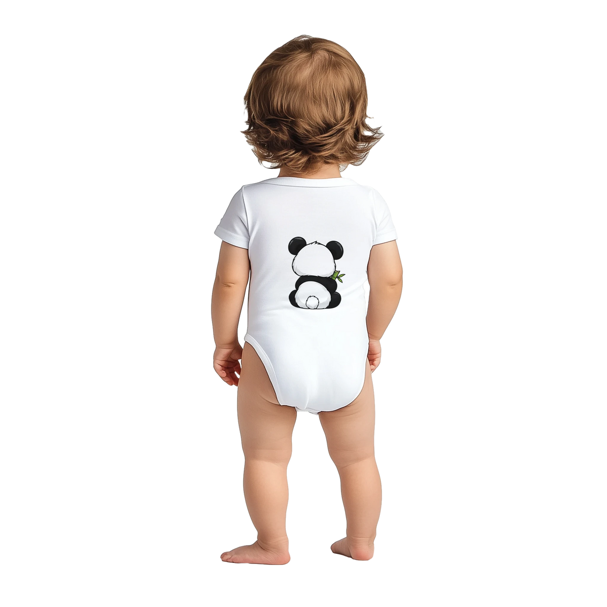 Grumpy panda baby bodysuit, panda on front and back – LQQV