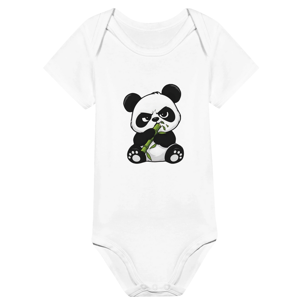 Grumpy panda baby bodysuit, panda on front and back – LQQV