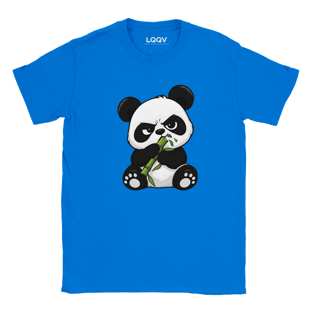Grumpy panda kids t-shirt, front and back panda print – LQQV