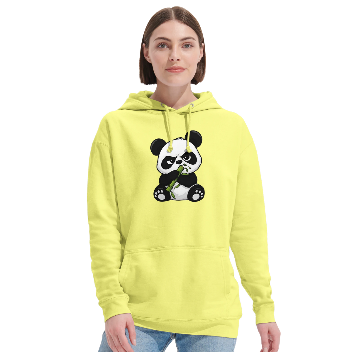 Grumpy panda eating bamboo hoodie, recycled blend unisex – LQQV