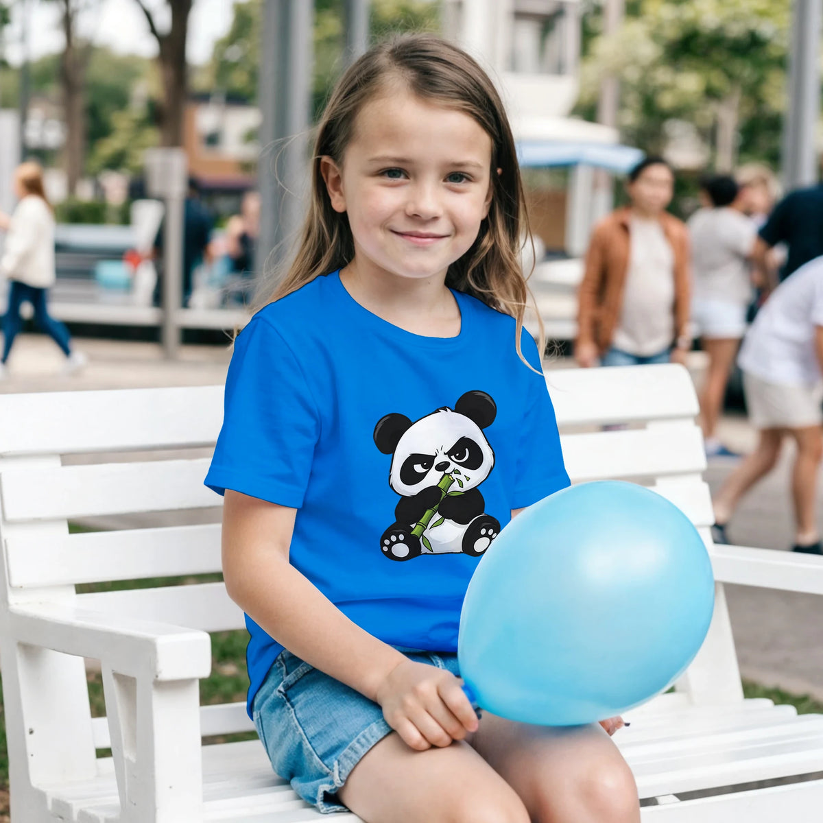 Grumpy panda kids t-shirt, front and back panda print – LQQV